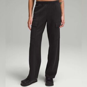 Lululemon double-knit mid-rise cargo pant 6 dark grey sweatpants pockets 2024